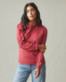 Women's Vintage Crew Long Sleeve Tee - Washed Poppy